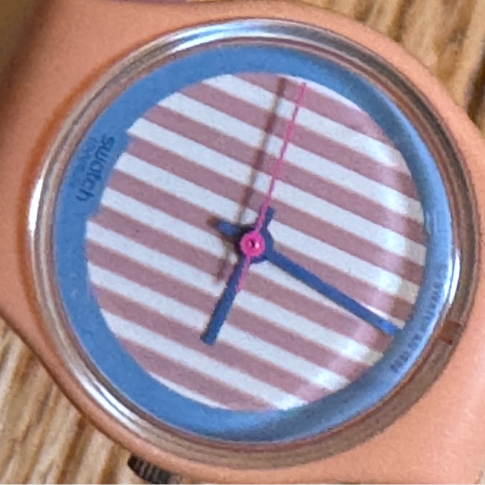 Swatch Swiss watch Kit Royale LP102 1987 tan band straps